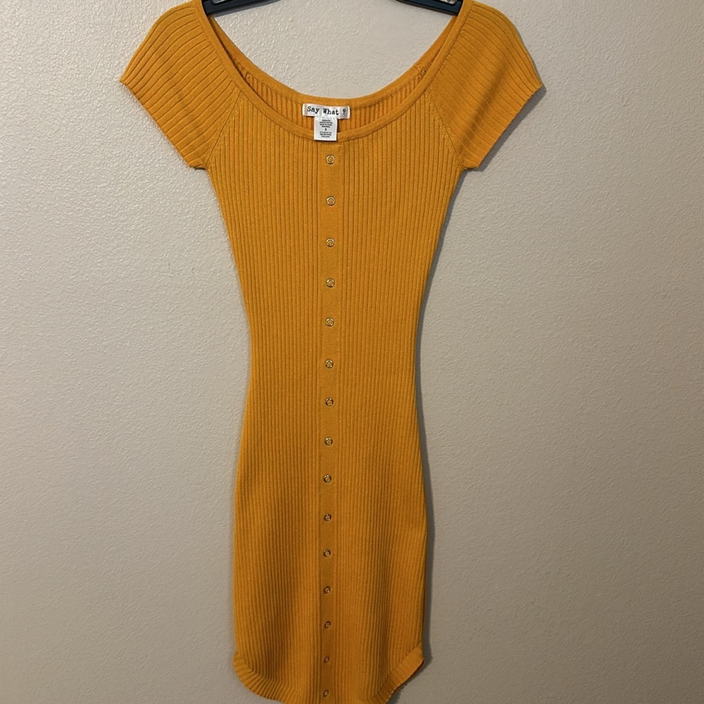 Mustard yellow dress